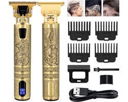 Professionele Haartrimmer en Scheerapparaat voor Mannen - Draadloze Baardtrimmer met Instelbare Trimlengtes - Krachtige Motor - Ergonomisch Ontwerp - Inclusief Opzetstukken en Oplaadkabel