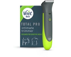 Veet Men Total Pro Intieme Trimmer voor Mannen - Scheerapparaat voor Lichaam, Baard en Schaamhaar - Veilig en Zacht Trimmen van de Gevoelige Gebieden