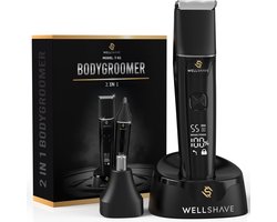Wellshave 2 in 1 Bodygroomer Mannen - Multi Trimmer voor Lichaam en Baard - Schaamhaar Trimmer Mannen - Body Trimmer Heren - Neustrimmer - Kerst Cadeautjes