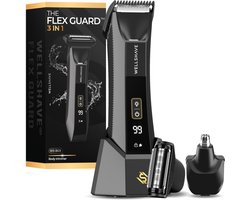 Wellshave 3 in 1 Bodygroomer Mannen - Shaver voor Schaamstreek & Lichaam - Bodytrimmer Heren - Lichaamstrimmer - Flex Guard