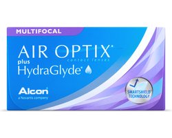 +3.50 - Air Optix® plus HydraGlyde® Multifocal - Hoog - 3 pack - Maandlenzen - BC 8.60 - Multifocale contactlenzen