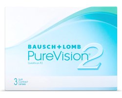 -6.50 - PureVision®2 - 3 pack - Maandlenzen - BC 8.60 - Contactlenzen
