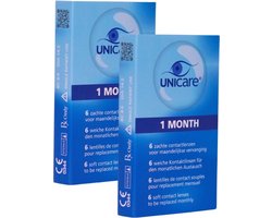 Unicare Zachte Maandlenzen - 12 stuks - Sterkte -4.50 - Hioxifilcon A - 57% water - Voor gevoelige ogen