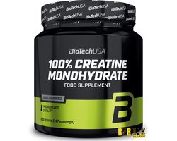 BioTechUSA 100% Creatine Monohydrate | Creatine van farmaceutische kwaliteit | Gemicroniseerd | Veganistisch | Glutenvrij, 500 g, Zonder smaak