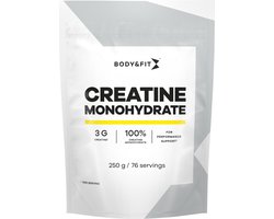 Body & Fit Creatine Monohydrate - 100% Creatine Monohydraat - Supplement voor Spieropbouw/Prestaties - Smaakloos - 250 gram (76 doseringen)