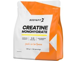 Body & Fit Creatine Monohydrate - Creatine Monohydraat - Supplement voor Spieropbouw/Prestaties - Peach Ice Tea - 250 gram (50 doseringen)