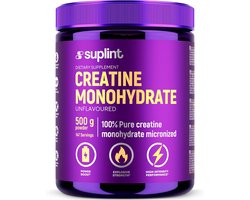 Creatine Monohydraat Poeder – 500 g (147 Porties) - Puur, Vegan & Snel Oplosbaar voor Kracht, Spiergroei & Herstel – Suplint