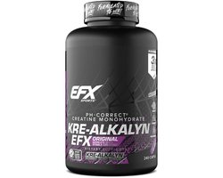 EFX Sports - Kre-Alkalyn – pH Gebufferde Creatine Capsules 1500 mg – Supplement voor Spieropbouw, Kracht & Uithoudingsvermogen – 120 Capsules