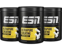 ESN Ultrapure Creatine Giga Caps, 3 x 300 Capsules Voordeelverpakking, 300 Porties Creatine Monohydraat - Vegan