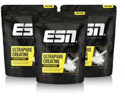 ESN Ultrapure Creatine Poeder, 3 x 500 g Voordeelverpakking - Puur Creatine Monohydraat, Premium Kwaliteit, Veganistisch