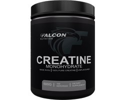 Falcon Nutrition - Creatine Monohydraat - 100% Creatine Monohydraat 200 mesh - Smaakloos - 500 gram (100 doseringen)