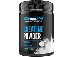 German Elite Nutrition - Creatine Poeder - 500 g - Creatine Monohydraat Poeder - Optimale Oplosbaarheid & Microfijn - Veganistisch - 146 Toepassingen