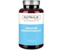 Nutralie Creatine Monohydraat - 90 Tabletten - Energie & Spieropbouw Supplementen - Mannen en Vrouwen - 6000mg Creatine Monohydraat - Ondersteuning Sporten