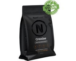 Nutrifoodz - Creatine - 100% Creatine Monohydraat - Pre-Workout - Supplement voor Spieropbouw/Prestaties - Creatine Monohydrate - Vegan - 60 porties - Gemicroniseerd tot 200 mesh - 100% puur