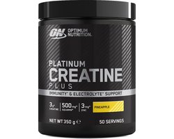 Optimum Nutrition Platinum Creatine Plus - Pineapple - CreaBev Creatine Monohydraat - 50 doseringen (350 gram)
