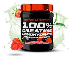 Scitec Nutrition® - 100% Creatine Monohydrate (300 gram - Strawberry/Green Tea) - Aardbei/Groene thee - 60 doseringen - creatine poeder - creatine monohydraat