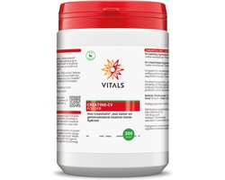 Vitals Creatine-CV - 300 gram poeder. Met Creavitalis®, zeer zuiver en gemicroniseerd creatine monohydraat. NZVT-keurmerk: geschikt voor topsporters, getest op doping.