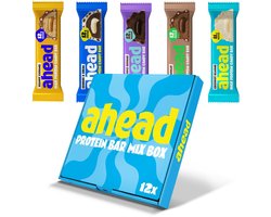 ahead Protein Bar – Suikerarme Eiwitreep – Doos 12×45g (540g) –11–12 g Eiwit – Suikerarm, Vezelrijk, Zonder Palmolie