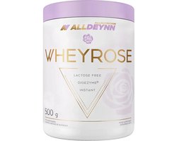 Alldeynn | WheyRose | Vanilla 500gr 16 doseringen | Lactose vrij | Instant | Digezyme | Spijsvertering Enzymen | Eiwit shake | Proteïne shake | Whey Proteïne | Whey Protein | Nutriworld
