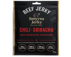 Beef Jerky Chili-Sriracha – 100% Rundvlees – 2 x 50 g