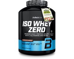 BioTechUSA Iso Whey Zero | Premium wei-eiwitisolaat | Grasgevoerd | Enzymvrij | Suiker- en glutenvrij, 1816 g, Chocolade