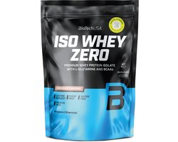 BioTechUSA Iso Whey Zero | Premium wei-eiwitisolaat | Grasgevoerd | Enzymvrij | Suiker- en glutenvrij, 454 g, Chocolade