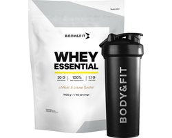 Body & Fit Whey Essential Cookies & Cream 1000 gram - Whey Protein - Proteine poeder + Essential Shaker 700 ml