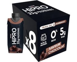 Danone HiPRO Eiwitshake – Chocolade – 25g Proteïne – 8 x 330ml – Lactosevrij