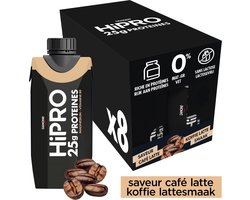 Danone HiPRO Eiwitshake – Koffie / Café Latte – 25g Proteïne – 8 x 330ml – Lactosevrij