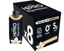 Danone HiPRO Eiwitshake – Vanille – 25g Proteïne – 8 x 330ml – Lactosevrij