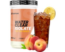Empose Nutrition Water Clear Isolate - Ice Tea Peach - 600 gr - Proteine Ranja - Proteïne Shake - Eiwit Poeder - Eiwitshakes - Proteïne Shake - Whey-Isolaat - Proteine poeder - Suikervrij/Vetvrij