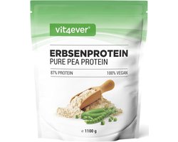 Erwten eiwit poeder 1,1 kg - 1100 g - 87% eiwitgehalte - 100% erwten eiwit isolaat - Oorsprong België - Veganistisch - Puur eiwit poeder - Vrij van gluten, soja en lactose