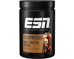 ESN FLEXPRESSO Proteïne Koffie, Koffie, 908 g, 30 Porties – Eiwitpoeder met Cafeïne & Whey – Zonder Toegevoegde Suikers – Gemaakt in Duitsland
