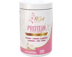 FitGirl Nutrition Shake Protein + Collagen – 450g White Chocolate | 18 Porties | Whey & Collageen Peptides
