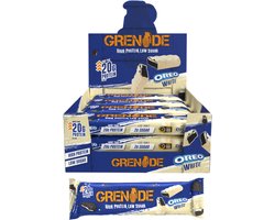 Grenade Protein Bar OREO White 20g Protein - Doos 12x 60g - 720g - Eiwitrepen voor Twee Weken - Eiwitten voor Spieren - Sportvoeding - Tussendoortjes - Cadeautje voor hem