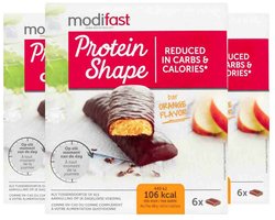 Modifast Protein Shape Reep Pure Chocolade & Sinaasappel - 3 x 6 x 31 gr - Voordeelverpakking
