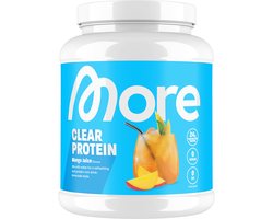 MORE NUTRITION Clear Whey Isolate Proteine Poeder, Mango Juice, 600 g, 20 Porties Heldere Wei Poeder – Lactosevrij Eiwitshake