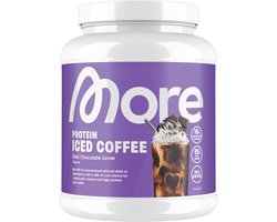 MORE NUTRITION Protein Iced Coffee Proteine Poeder, Dark Chocolate Lover, 500 g, 20 Porties - Eiwitshake met Lactase en Koffie, Eiwitshake