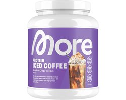 MORE NUTRITION Protein Iced Coffee Proteine Poeder, Hazelnut Crispy Cream, 500 g, 20 Porties - Eiwitshake met Lactase en Koffie, Eiwitshake