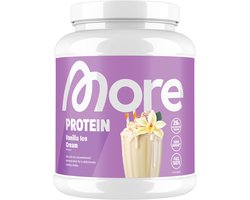 MORE NUTRITION Whey Proteine Poeder, Vanilla Ice Cream, 600 g, 20 Porties – Wei Eiwitshake, Eiwitsupplement, Spierherstel & Fitnessroutine