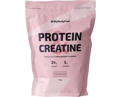 MyBodyFuel - Whey Protein & Creatine - Aardbei Eiwitshake - Proteine Poeder met Creatine Monohydraat - 1000g