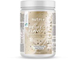 nutri+ vegan Perfect Flavour Powder - smaak: BLACK & WHITE CHOCOLATE (175g) - voeg smaak toe aan eiwitshakes, kwark, smoothies, pudding