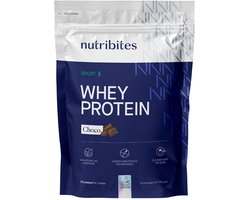 Nutribites Whey Protein Choco- 20,1g eiwit per scoop - Compleet aminozuurprofiel - Zuiver en goed opneembaar - 780g