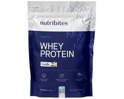 Nutribites Whey Protein Vanille - 21,7g eiwit per scoop - Compleet aminozuurprofiel - Zuiver en goed opneembaar - 780g