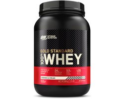 Optimum Nutrition Gold Standard 100% Whey Protein - Cookies & Cream - Proteine Poeder - Eiwitshake - 900 gram (28 servings)