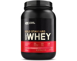 Optimum Nutrition Gold Standard 100% Whey Protein - Eiwitpoeder  - Eiwitshake / Proteine Shake - Aardbei Smaak - 908 gram (30 shakes) - 1 Pot