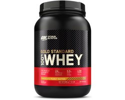 Optimum Nutrition Gold Standard 100% Whey Protein - Eiwitpoeder  - Eiwitshake / Proteine Shake -  Chocolade Pindakaas Smaak - 908 gram (30 shakes) - 1 Pot