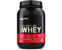 Optimum Nutrition Gold Standard 100% Whey Protein - Eiwitpoeder  - Eiwitshake / Proteine Shake - Extreme Milk Chocolate Smaak - 908 gram (30 shakes) - 1 Pot