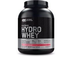 Optimum Nutrition Platinum Hydrowhey - Super Strawberry Eiwitshake - 100% Whey Isolaat Proteine Poeder - 1600 gram (40 shakes)