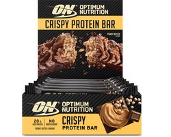 Optimum Nutrition Protein Crisp Bar - Proteïne Repen - Peanut Butter - 10 Eiwitrepen (650 gram)
